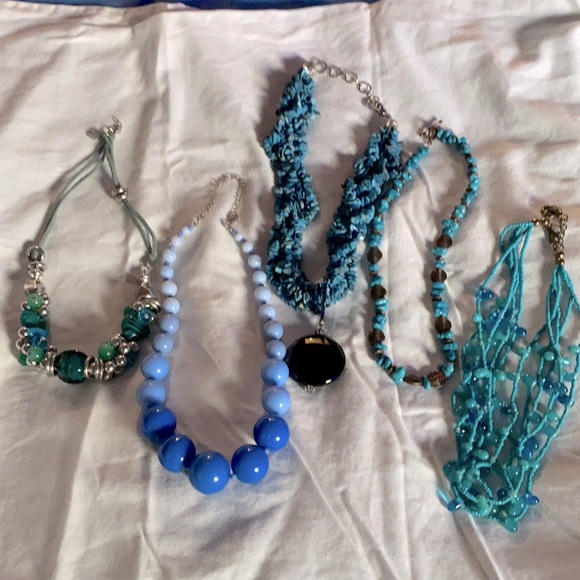 Jewelry - 3/$25 5 PC LOT for $10 Necklaces turquoise/blue themed bundle